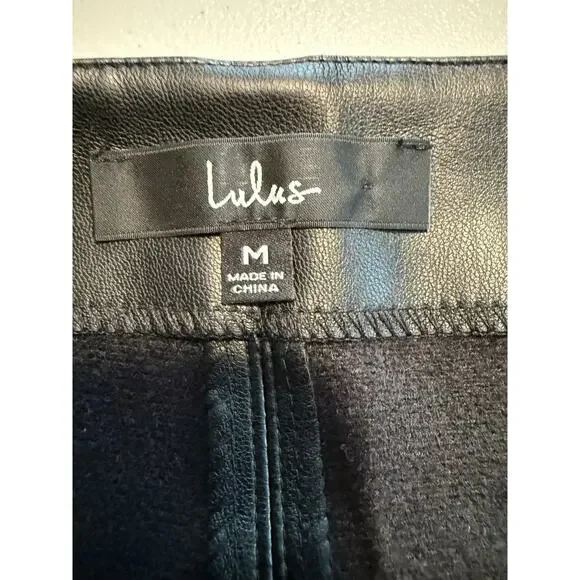 Lulus Tough Stuff Black Vegan Leather Skirts Size Medium - Picture 7 of 10